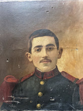Load image into Gallery viewer, French school 20th Century WW1 Portrait oil painting on canvas French Military soldier