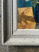 Load image into Gallery viewer, French vintage Mid Century floral still life oil painting on canvas dated 1946