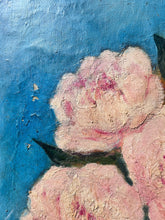 Load image into Gallery viewer, French vintage signed &amp; dated still life floral oil painting on canvas in Montparnasse frame