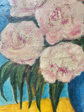 Load image into Gallery viewer, French vintage signed &amp; dated still life floral oil painting on canvas in Montparnasse frame