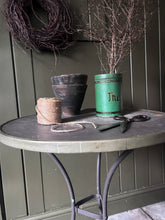Load image into Gallery viewer, French Vintage zinc top metal Gueridon bistro garden table