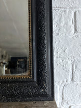 Load image into Gallery viewer, A French antique Louis Philippe black and gold mirror