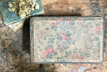 Load image into Gallery viewer, French antique floral fabric covered keepsake box