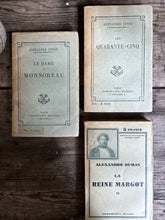 Load image into Gallery viewer, Bundle of 3 French antique literary paper back books Alexandre Dumas