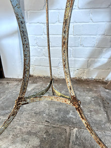 French vintage metal Arras style bistro table
