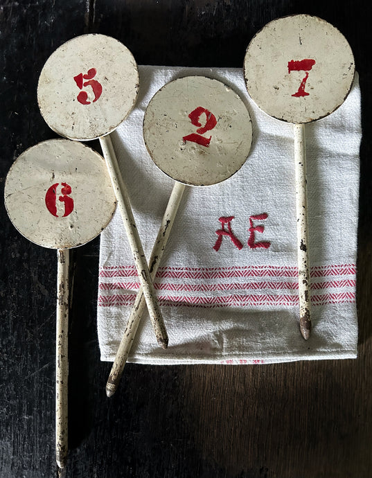 French vintage metal painted score number 7French vintage metal painted score number 6French vintage metal painted score number 5French vintage metal painted score number 2