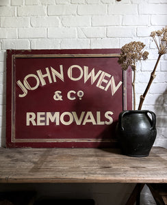 An early 20th Century 1930's hand painted Tradesmen advertising sign