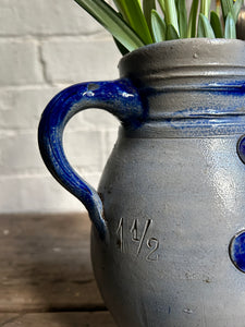 Vintage German Westerwald salt glazed stoneware pitcher jug