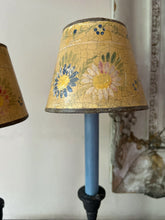 Load image into Gallery viewer, Hand painted French Empire lampshades with floral design and crackled finish