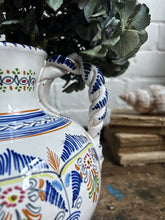 Load image into Gallery viewer, Hand painted Vintage Spanish studio pottery jug pitcher with plaited handle