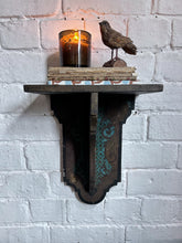 Load image into Gallery viewer, Hand painted antique decorative wall bracket shelf