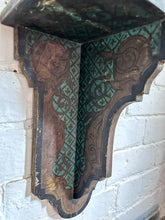 Load image into Gallery viewer, Hand painted antique decorative wall bracket shelf