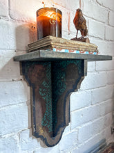Load image into Gallery viewer, Hand painted antique decorative wall bracket shelf