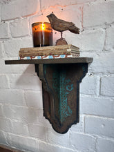 Load image into Gallery viewer, Hand painted antique decorative wall bracket shelf