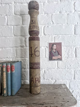 Load image into Gallery viewer, Hand painted vintage turned wooden French skittle 