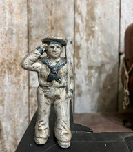 Load image into Gallery viewer, Hubley world war I toy sailor cast iron money box