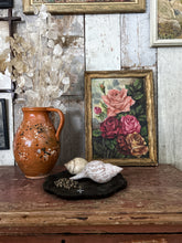 Load image into Gallery viewer, A French vintage signed floral still life oil painting on board signed in gilt frame