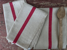 Load image into Gallery viewer, Vintage French dead stock unused large linen tea towel