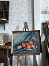 Load image into Gallery viewer, Vintage mid century framed still life print Cezanne fruit &amp; jug