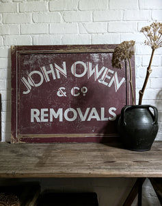 An early 20th Century 1930's hand painted Tradesmen advertising sign