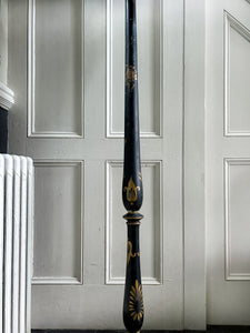 An Antique chinoiserie, hand painted, oriental early 20th Century floor standing lamp