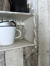 Load image into Gallery viewer, VINTAGE WHITE PAINTED DISPLAY WALL SHELF