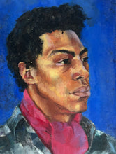 Load image into Gallery viewer, Vintage male portrait oil painting on canvas