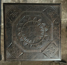 Load image into Gallery viewer, Antique Anglo Indian hand carved dark wooden Padouk folding card table