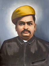 Load image into Gallery viewer, Mumbai Indian man in yellow turban portrait painting