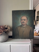 Load image into Gallery viewer, Indian man in Jacket vintage portrait painting