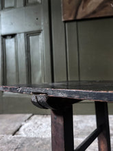 Load image into Gallery viewer, Japanese antique dark wooden low wabi sabi primitive rustic table