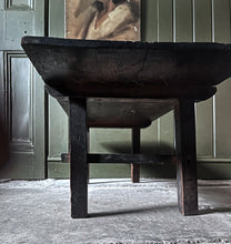 Load image into Gallery viewer, Japanese antique dark wooden low wabi sabi primitive rustic table