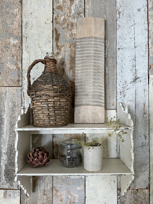 A VINTAGE JAPANESE LIGHT WOOD LAUNDRY WASH BOARD