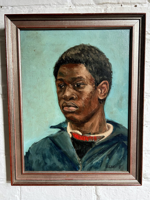 Vintage Oil painting portrait by John Berry 1920-2009