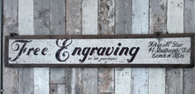 Load image into Gallery viewer, Large Antique Wooden advertising sign engraving service London