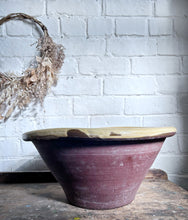 Load image into Gallery viewer, Large French Antique 19th Century French Pancheon terracotta dairy bowl