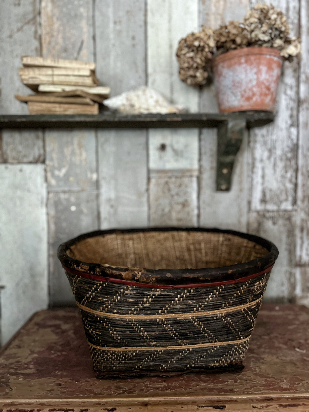 Large Mid 20th Century Vintage African Malian Dogon basket