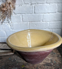 Load image into Gallery viewer, Large French Antique 19th Century French Pancheon terracotta dairy bowl