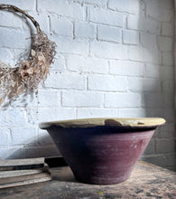 Load image into Gallery viewer, Large French Antique 19th Century French Pancheon terracotta dairy bowl