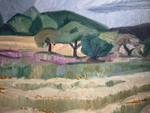 Load image into Gallery viewer, Large Swedish abstract landscape oil painting on canvas