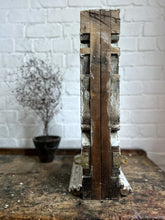 Load image into Gallery viewer, Large Victorian antique wooden chippy white painted decorative carved corbels wall brackets