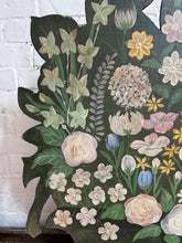 Load image into Gallery viewer, Large hand painted Mid 20th century wooden floral dummy board