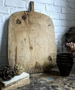 Large vintage rustic wooden dough bread serving board