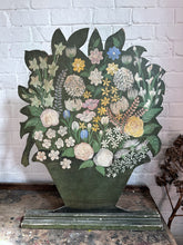 Load image into Gallery viewer, Large hand painted Mid 20th century wooden floral dummy board 