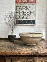 Load image into Gallery viewer, Large rustic hand crafted papier mache bowl 