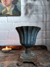Load image into Gallery viewer, Late 19th Century French Campana design fluted cast iron garden urn