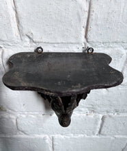 Load image into Gallery viewer, Late 19th Century antique Black Forest hand carved hard wood goat Ibex head shelf