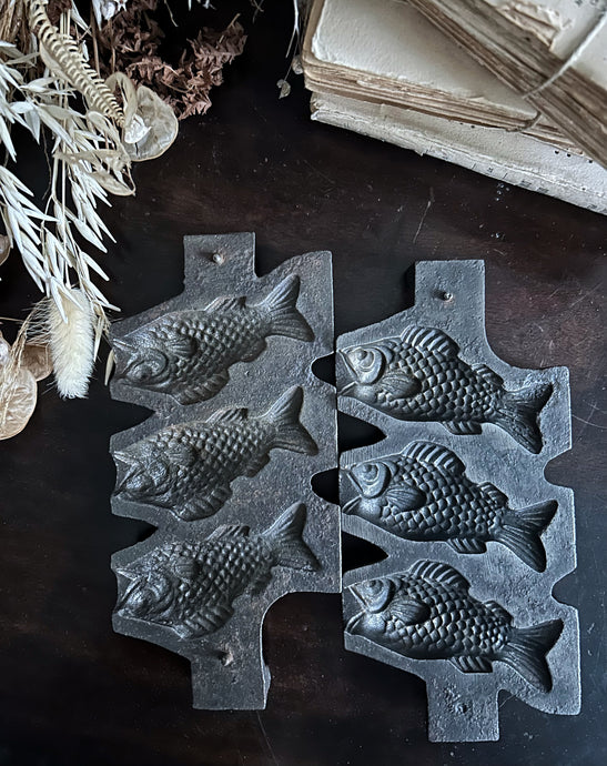 Letang Fils Paris iron chocolate fish shaped moulds