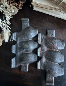 Letang Fils Paris iron chocolate fish shaped moulds