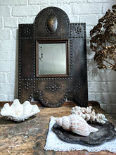 Load image into Gallery viewer, Mid 19th Century Antique French leather and metal studded framed mirror